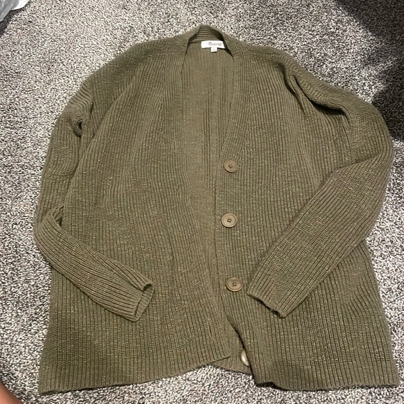 Madewell green knit cardigan - Picture 1 of 3